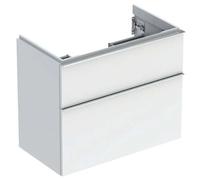 Geberit iCon - Meuble sous lavabo 74x62x42 cm, 2 tiroirs, blanc brillant 502.308.01.2