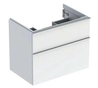 Geberit iCon - Meuble sous lavabo 74x62x48 cm, 2 tiroirs, blanc brillant 502.304.01.2