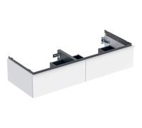 Geberit iCon meuble sous-lavabo double, 2 tiroirs, 118,4x24,7x47,6 cm, 502314, 502.314.01.1, Couleur: Façade/carcasse : blanc/laqué brillant, poignée : blanc/poudré mat