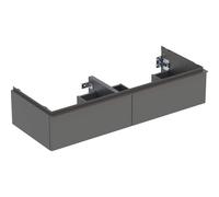 Geberit iCon meuble sous-lavabo double, 2 tiroirs, 118,4x24,7x47,6 cm, 502314, 502.314.JK.1, Couleur: Façade/carcasse : lava/lacqué mat, poignée : lava/poudré mat