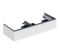 Geberit iCon meuble sous-lavabo double, 2 tiroirs, 118,4x24,7x47,6 cm, 502314, 502314013, Couleur: Façade/carcasse : blanc/lacqué mat, poignée : blanc/poudré mat - CM