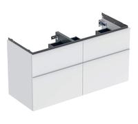 Geberit iCon meuble sous-vasque double 502309013 118,4x61,5x47,6cm, 4 tiroirs, blanc mat/poignée blanc mat
