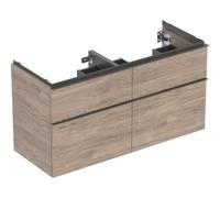 Geberit iCon meuble sous-vasque double 502309JR1 118,4x61,5x47,6cm, 4 tiroirs, poignée noyer/lave mat