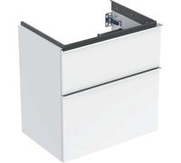 Geberit iCon meuble sous-lavabo, saillie réduite, 59,2x61,5x41,6 cm, 502307, 502.307.01.2, Couleur: Façade/carcasse : blanc/laqué brillant, poignée : chromé brillant