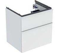 Geberit iCon meuble sous-vasque 502303013 59,2x61,5x47,6cm, 2 tiroirs, blanc mat/poignée blanc mat