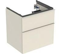 Geberit iCon meuble sous-vasque 502303JL1 59,2x61,5x47,6cm, 2 tiroirs, poignée sable brillant/sable mat
