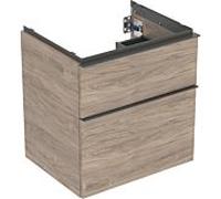 Geberit Meuble sous-vasque iCon 502.303.JR.1 59,2 x 47,6 x 61,5 cm 2 tiroirs Noyer poignée lave mate