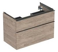 Geberit iCon meuble sous-vasque 502305JR1 88,8x61,5x47,6cm, 2 tiroirs, poignée noyer/lave mat