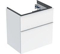 Geberit iCon meuble sous-vasque 502307011 59,2x61,5x41,6cm, 2 tiroirs, blanc brillant, poignée blanc mat