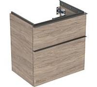 Geberit iCon meuble sous-vasque 502307JR1 59,2x61,5x41,6cm, 2 tiroirs, poignée noyer/lave mat
