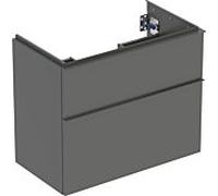 Geberit iCon meuble sous-vasque 502308JK1 74x61,5x41,6cm, 2 tiroirs, corps/façade/poignée lave mat