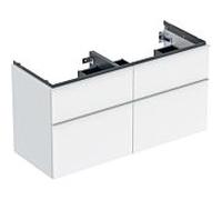 Geberit iCon meuble sous-vasque double 502309011 118,4x61,5x47,6cm, 4 tiroirs, blanc / laqué brillant