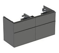 Geberit iCon meuble sous-vasque double 502309JK1 118,4x61,5x47,6cm, 4 tiroirs, lave mat/lave mat