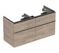 Geberit iCon meuble sous-vasque double 502309JR1 118,4x61,5x47,6cm, 4 tiroirs, poignée noyer/lave mat