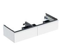 Geberit iCon meuble sous-vasque double 502314011 118,4x24,7x47,6cm, 2 tiroirs, blanc / laqué brillant