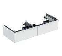 Geberit iCon meuble sous-vasque double 502314013 118,4x24,7x47,6cm, 2 tiroirs, blanc mat/poignée blanc mat