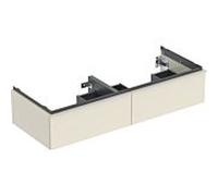 Geberit iCon meuble sous-vasque double 502314JL1 118,4x24,7x47,6cm, 2 tiroirs, poignée sable brillant/sable mat