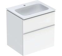 Geberit Armoire avec lavabo iCon – 60x48x63 cm, 2 tiroirs, KeraTect, blanc brillant