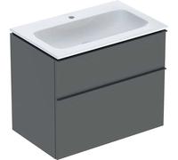Geberit iCon lavabo avec meuble bas 75 cm 502336JK1 ensemble lavabo 75x63x48cm, blanc , corps/poignée lave mat