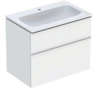 Geberit iCon lavabo avec meuble bas 75 cm 502332013 Ensemble lavabo 75x63x48cm, blanc /KeraTect, corps/poignée blanc mat