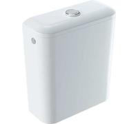 Geberit iCon Square, réservoir de chasse en céramique 6l, bouchon inclus, chromé, 228950600, Couleur: Blanc, avec KeraTect