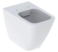 Geberit iCon Square WC au sol, chasse deau basse, fixation murale, 6l, sans rebord, forme fermée, 211910600, Couleur: Blanc, avec KeraTect