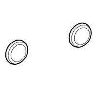 Geberit jeu de capuchons pour kit de fixation 596399000 pour urinoir, Kerafix, chromé