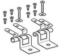 Geberit jeu de charnières 598180000 fixation par l'avant, acier inoxydable, pour abattant de toilettes