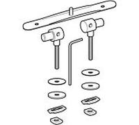 Geberit Jeu de charnières pour siège WC Wadis 598101000