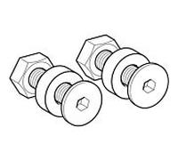 Geberit jeu de manchons filetés pour charnière 598175000 pour abattant de toilettes, fixation par l'avant