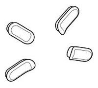 jeu de tampons Geberit 598024000 anneau de siège, pour siège WC