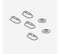 Geberit Jeu de tampons amortisseurs d’abattant WC/couvercle d’abattant pour AquaClean Sela/Alba, 244304001,