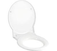 Geberit Joly abattant de toilettes 571005000 blanc , avec couvercle, charnières chromées, avec mécanisme de fermeture amortie