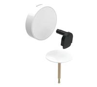 Geberit - Kit d’assemblage de la garniture de vidage de baignoire avec actionnement rotatif et arrivée d’eau d52, blanc alpin 150.481.11.1
