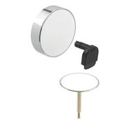 Geberit - Kit de finition pour vidage de baignoire avec commande rotative et arrivée d52, blanc / chrome 150.481.KJ.1