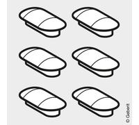Geberit Kit de tampons pour lunette/abattant de toilette pour AquaClean Maïra, 243219001,
