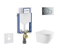 Geberit Kombifix - Set de bâti-support, cuvette Oudee et abattant softclose, plaque de déclenchement Sigma01, chrome brillant SANI15CA1144