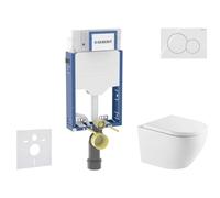 Geberit Kombifix - Set de bâti-support, cuvette Oudee et abattant softclose, plaque de déclenchement Sigma01, blanc alpin SANI15CA3158