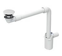 Geberit ONE - Siphon de lavabo gain de place avec vidage pour lavabos sans trop-plein, d 32 mm, blanc 152.089.01.1