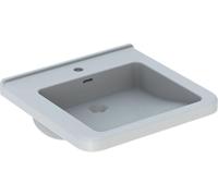 Geberit lavabo Renova Comfort encastré avec percement pour robinetterie et encastrement 550x525mm blanc
