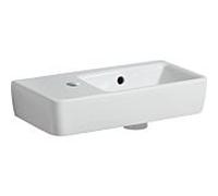 Geberit lavabo Renova Compact 276350600 blanc, KeraTect, 50x25cm, étagère à gauche