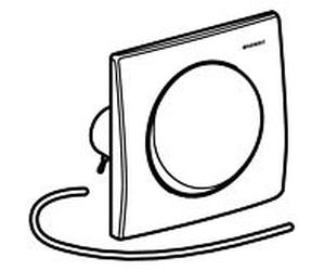Geberit Mambo plaque d'actionneur 241164001 acier inoxydable, pneumatique