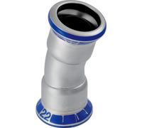 Geberit Mapress, coude en acier inoxydable, angle de 15°, diamètre 76,1 mm, 1 pièce.