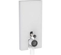 Geberit Monolith module sanitaire pour WC au sol, 101 cm, entrée deau latérale, avec tubulure de raccordement P, 131.003.TD.5, Couleur: Verre blanc / aluminium brossé