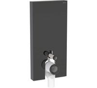 Geberit Monolith stand WC module 131003SJ6 hauteur 101cm, façade en verre noir, côté aluminium noir chrome