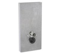 Geberit Monolith mur WC module 131022JV5 hauteur 101cm, façade aspect béton, côté aluminium