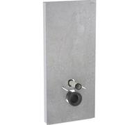 Geberit Monolith module sanitaire pour WC suspendu, 114 cm, entrée deau derrière au centre, avec tubulure de raccordement, 131.031.JV.5, Couleur: Grès aspect béton / aluminium