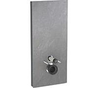 Geberit Monolith mur WC module 131031005 hauteur 114cm, façade aspect ardoise, côté aluminium chrome noir