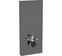 Geberit Monolith mur WC module 131031JK5 hauteur 114cm, façade verre lave, côté aluminium chrome noir