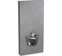Geberit Monolith mur WC module 131222005 hauteur 101cm, façade aspect ardoise, côté aluminium chrome noir